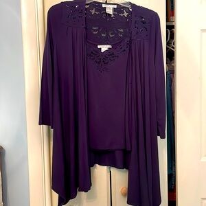 Alberto Makali | Navy blue embroidered set